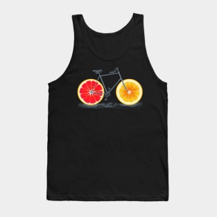 Vintage Orange Old Bike with Retro Cycle Frame Tank Top